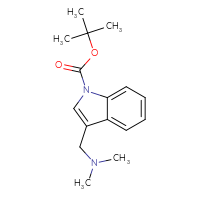 Chemical structure of tert-butyl 3-[(dimethylamino)methyl]-1H-indole-1-carboxylate - CSSB00010411985