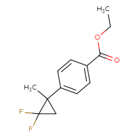 Chemical structure of ethyl 4-(2,2-difluoro-1-methylcyclopropyl)benzoate - CSSB01377023467