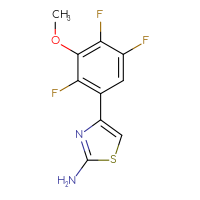 Chemical structure of 4-(2,4,5-trifluoro-3-methoxyphenyl)-1,3-thiazol-2-amine - CSSB03450263095