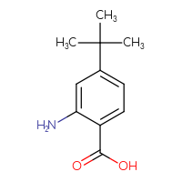 Chemical structure of 2-amino-4-tert-butylbenzoic acid - CSSB00000072713