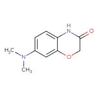 Chemical structure of 7-(dimethylamino)-3,4-dihydro-2H-1,4-benzoxazin-3-one - CSSB00000765044