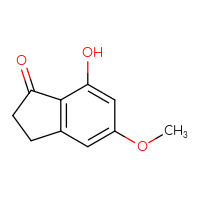 Chemical structure of 7-hydroxy-5-methoxy-2,3-dihydro-1H-inden-1-one - CSSB00009855430
