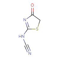 Chemical structure of [(4-oxo-4,5-dihydro-1,3-thiazol-2-yl)amino]formonitrile - CSSB00009884131