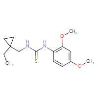 Chemical structure of 1-(2,4-dimethoxyphenyl)-3-[(1-ethylcyclopropyl)methyl]thiourea - CSSB21432510463
