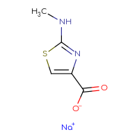 Chemical structure of sodium 2-(methylamino)-1,3-thiazole-4-carboxylate - CSSB06744479702