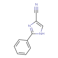 Chemical structure of 2-phenyl-1H-imidazole-4-carbonitrile - CSSB00009868668