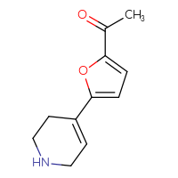 Chemical structure of 1-[5-(1,2,3,6-tetrahydropyridin-4-yl)furan-2-yl]ethan-1-one - CSSB00102730729