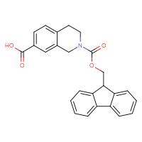 Chemical structure of 2-{[(9H-fluoren-9-yl)methoxy]carbonyl}-1,2,3,4-tetrahydroisoquinoline-7-carboxylic acid - CSSB00000725240