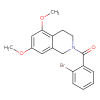 Chemical structure of 2-(2-bromobenzoyl)-5,7-dimethoxy-1,2,3,4-tetrahydroisoquinoline - CSSB06210637191