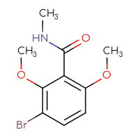 Chemical structure of 3-bromo-2,6-dimethoxy-N-methylbenzamide - CSSB06446875997