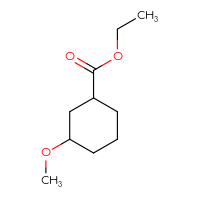 Chemical structure of ethyl 3-methoxycyclohexane-1-carboxylate - CSSB00016321035