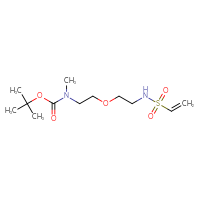 Chemical structure of tert-butyl N-[2-(2-ethenesulfonamidoethoxy)ethyl]-N-methylcarbamate - CSSB00154438337
