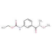 Chemical structure of ethyl N-{3-[methoxy(methyl)carbamoyl]phenyl}carbamate - CSSB01395045548