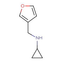 Chemical structure of N-[(furan-3-yl)methyl]cyclopropanamine - CSSB00011269264