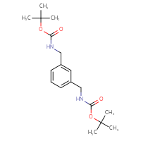 Chemical structure of tert-butyl N-{[3-({[(tert-butoxy)carbonyl]amino}methyl)phenyl]methyl}carbamate - CSSB00047657991