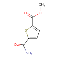Chemical structure of methyl 5-carbamoylthiophene-2-carboxylate - CSSB00000026531