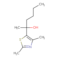 Chemical structure of 2-(2,4-dimethyl-1,3-thiazol-5-yl)hexan-2-ol - CSSB00116796920