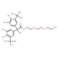 Chemical structure of 2-[2-(2-hydroxyethoxy)ethoxy]ethyl 2,2-bis(3-tert-butyl-4-hydroxy-5-methylphenyl)propanoate - CSSB14823826074