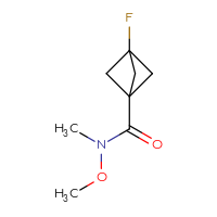 Chemical structure of 3-fluoro-N-methoxy-N-methylbicyclo[1.1.1]pentane-1-carboxamide - CSSB00114117946