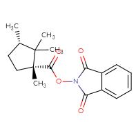 Chemical structure of 1,3-dioxo-2,3-dihydro-1H-isoindol-2-yl (1R,3S)-1,2,2,3-tetramethylcyclopentane-1-carboxylate - CSSB00116226252