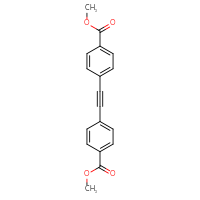 Chemical structure of methyl 4-{2-[4-(methoxycarbonyl)phenyl]ethynyl}benzoate - CSSB06256037359