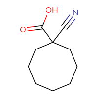 Chemical structure of 1-cyanocyclooctane-1-carboxylic acid - CSSB00012793562