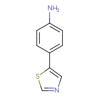 Chemical structure of 4-(1,3-thiazol-5-yl)aniline - CSSB00000123287