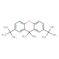 Chemical structure of 2,7-di-tert-butyl-9,9-dimethyl-9H-xanthene - CSSB00025763026