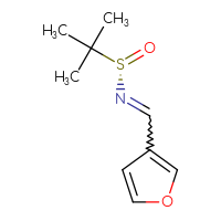 Chemical structure of (S)-N-[(furan-3-yl)methylidene]-2-methylpropane-2-sulfinamide - CSSB00116358791