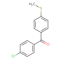 Chemical structure of (4-chlorophenyl)[4-(methylsulfanyl)phenyl]methanone - CSSB00006007684