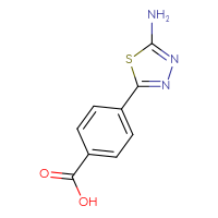 Chemical structure of 4-(5-amino-1,3,4-thiadiazol-2-yl)benzoic acid - CSSB00000013906