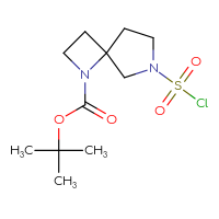 Chemical structure of tert-butyl 6-(chlorosulfonyl)-1,6-diazaspiro[3.4]octane-1-carboxylate - CSSB00153718471