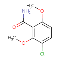 Chemical structure of 3-chloro-2,6-dimethoxybenzamide - CSSB00000040234