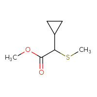Chemical structure of methyl 2-cyclopropyl-2-(methylsulfanyl)acetate - CSSB00012326960