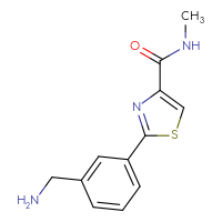 Chemical structure of 2-[3-(aminomethyl)phenyl]-N-methyl-1,3-thiazole-4-carboxamide - CSSB00102678466