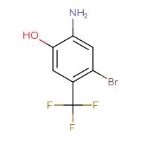 Chemical structure of 2-amino-4-bromo-5-(trifluoromethyl)phenol - CSSB00011166221