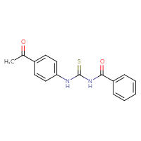 Chemical structure of 3-(4-acetylphenyl)-1-benzoylthiourea - CSSB00020583279
