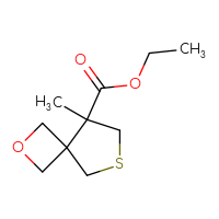 Chemical structure of ethyl 8-methyl-2-oxa-6-thiaspiro[3.4]octane-8-carboxylate - CSSB02495963437
