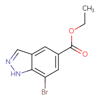 Chemical structure of ethyl 7-bromo-1H-indazole-5-carboxylate - CSSB00010381746
