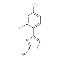 Chemical structure of 4-(2-fluoro-4-methylphenyl)-1,3-thiazol-2-amine - CSSB00013221221