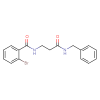 Chemical structure of N-benzyl-3-[(2-bromophenyl)formamido]propanamide - CSSB00105866065