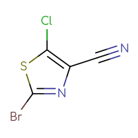 Chemical structure of 2-bromo-5-chloro-1,3-thiazole-4-carbonitrile - CSSB00010074085