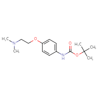 Chemical structure of tert-butyl N-{4-[2-(dimethylamino)ethoxy]phenyl}carbamate - CSSB00012224142