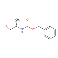 Chemical structure of benzyl N-[(2S)-1-hydroxypropan-2-yl]carbamate - CSSB00011830355