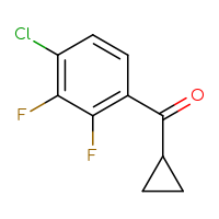 Chemical structure of (4-chloro-2,3-difluorophenyl)(cyclopropyl)methanone - CSSB00113708635