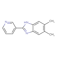 Chemical structure of 5,6-dimethyl-2-(pyridin-3-yl)-1H-1,3-benzodiazole - CSSB00000811985