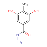 Chemical structure of 3,5-dihydroxy-4-methylbenzohydrazide - CSSB21151596099