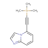 Chemical structure of 5-[2-(trimethylsilyl)ethynyl]imidazo[1,2-a]pyridine - CSSB06360487966