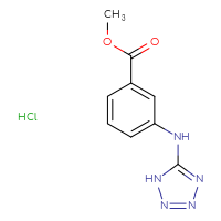 Chemical structure of methyl 3-[(1H-1,2,3,4-tetrazol-5-yl)amino]benzoate hydrochloride - CSSB20963515554