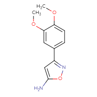 Chemical structure of 3-(3,4-dimethoxyphenyl)-1,2-oxazol-5-amine - CSSB00000305013
